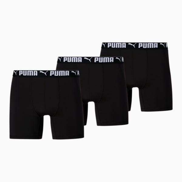 Athletic Men's Boxer Briefs [3 Pack], BLACK / WHITE